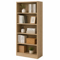Libreria a 5 Ripiani in Legno di Rovere Chiaro 180x80x30 cm