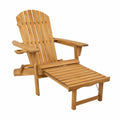 Sedia Adirondack in Legno di Acacia con Poggiapiedi