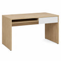 Scrivania in Legno e Bianco con Truciolato 120x60x75 cm