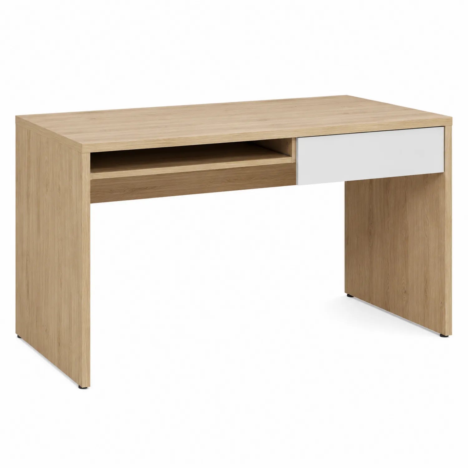 Scrivania in Legno e Bianco con Truciolato 120x60x75 cm