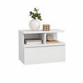 Comodino in MDF Bianco con Scaffale Aperto 45x30x40 cm