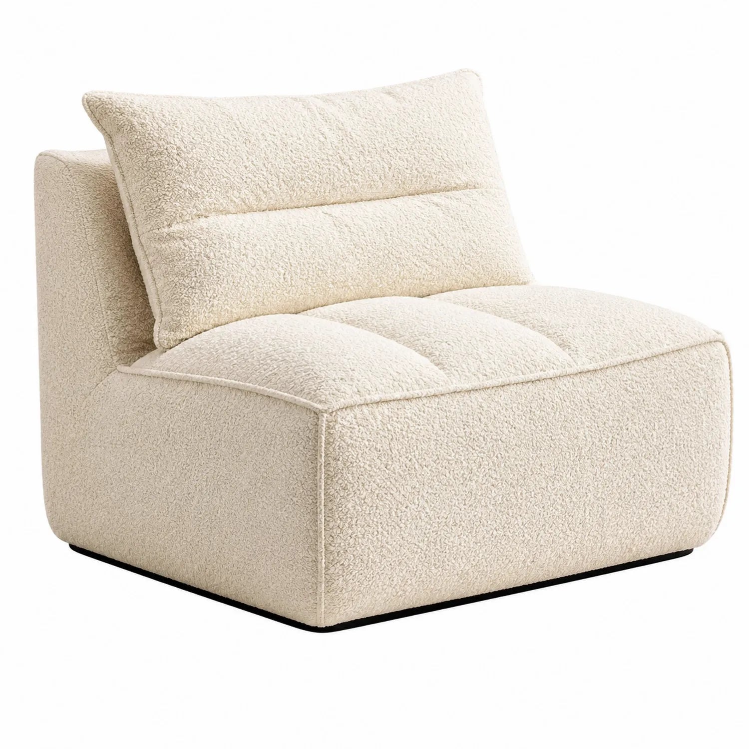 Poltrona in Tessuto Bouclé Beige