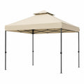 Gazebo 3x3 m in Acciaio con Copertura in Poliestere Beige