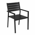 Sedia da esterno in alluminio nero