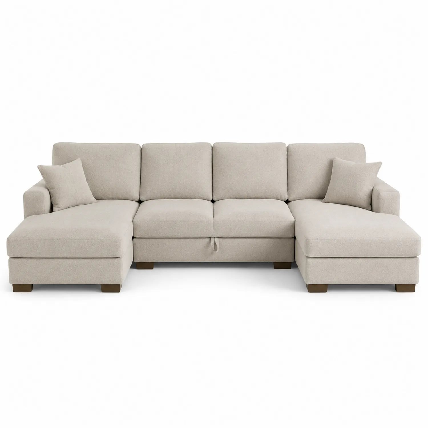Divano angolare in tessuto con chaise longue 300x150x90 cm